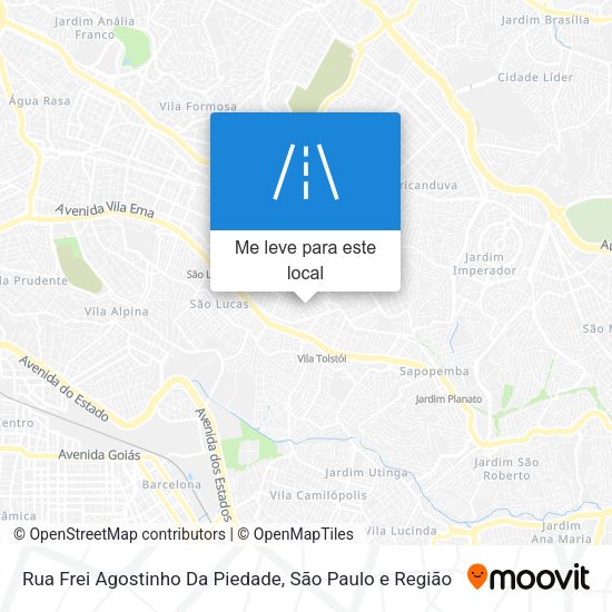 Rua Frei Agostinho Da Piedade mapa