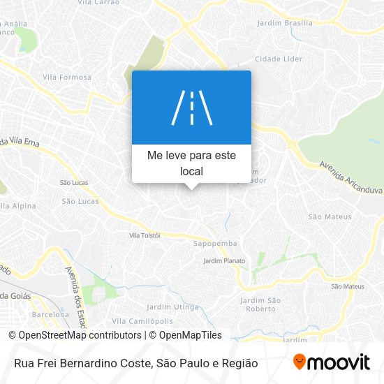 Rua Frei Bernardino Coste mapa