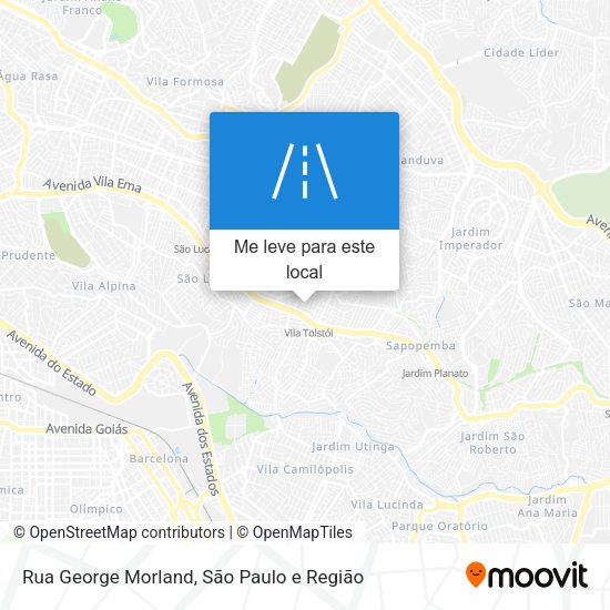 Rua George Morland mapa