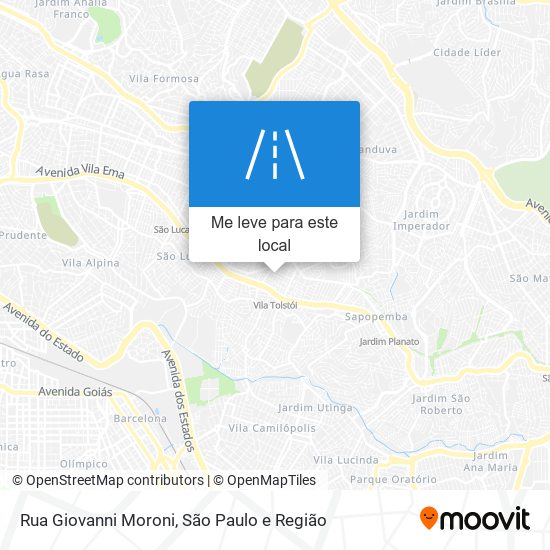 Rua Giovanni Moroni mapa