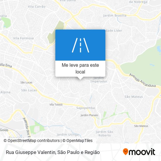 Rua Giuseppe Valentin mapa