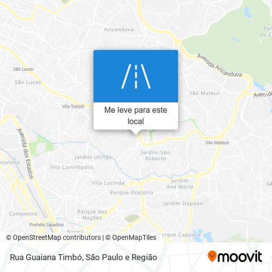 Rua Guaiana Timbó mapa