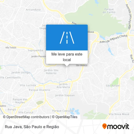 Rua Java mapa