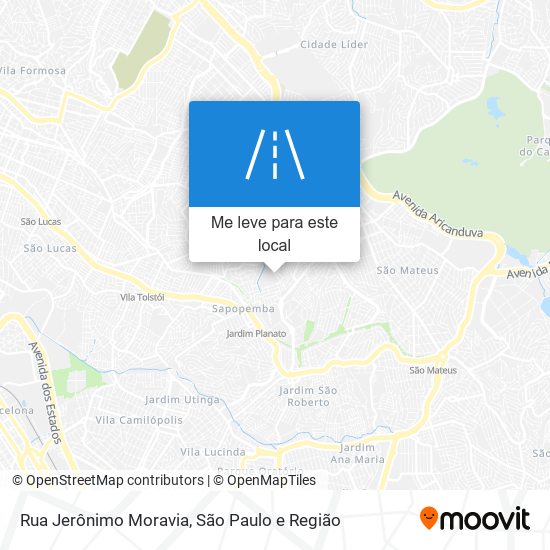 Rua Jerônimo Moravia mapa