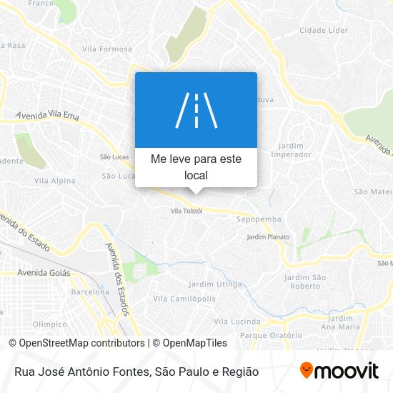 Rua José Antônio Fontes mapa