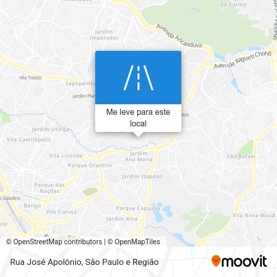 Rua José Apolônio mapa