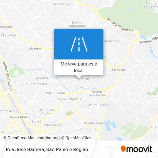 Rua José Barbera mapa