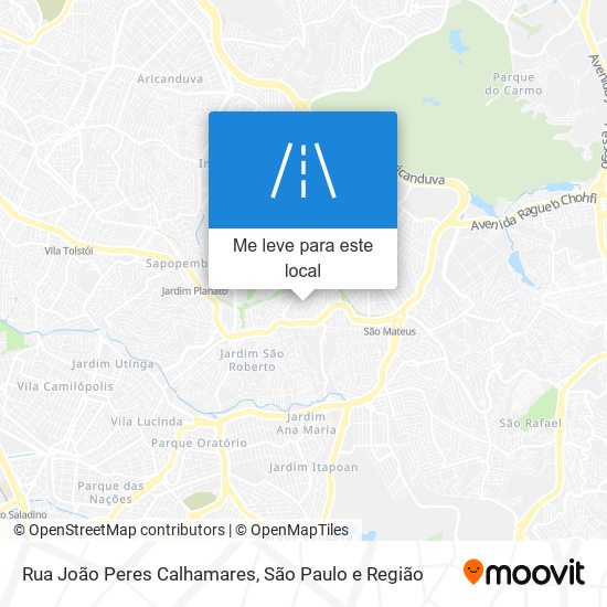 Rua João Peres Calhamares mapa