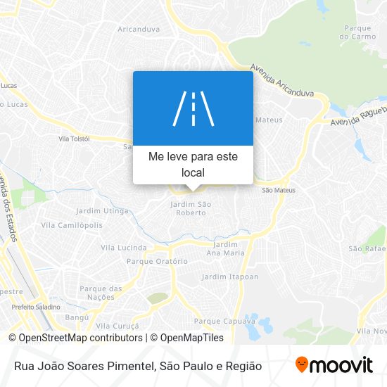 Rua João Soares Pimentel mapa
