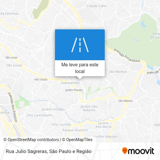 Rua Julio Sagreras mapa