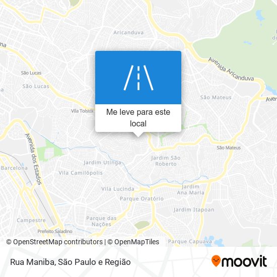 Rua Maniba mapa