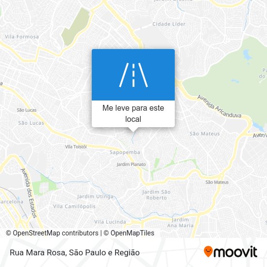 Rua Mara Rosa mapa
