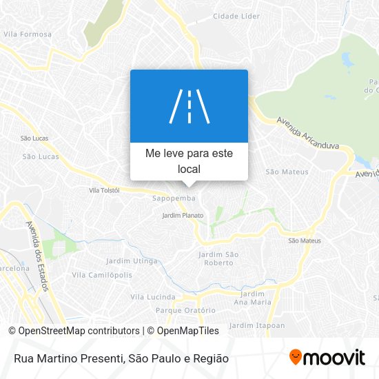 Rua Martino Presenti mapa