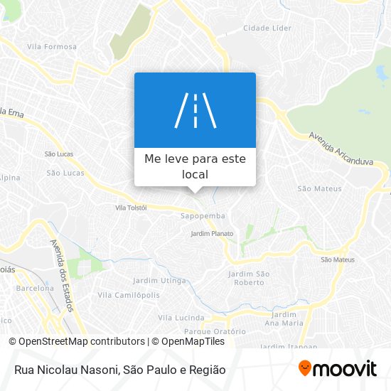 Rua Nicolau Nasoni mapa