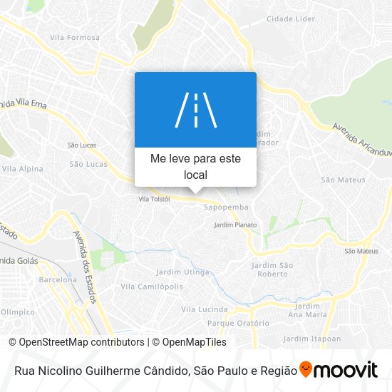Rua Nicolino Guilherme Cândido mapa