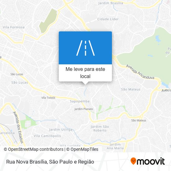 Rua Nova Brasília mapa