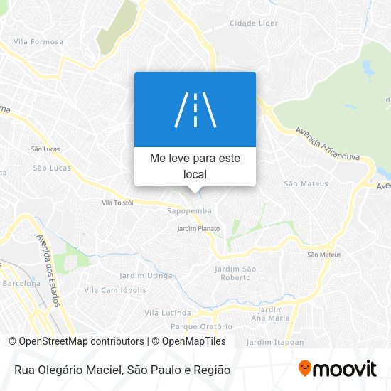 Rua Olegário Maciel mapa
