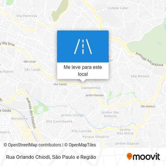 Rua Orlando Chiodi mapa