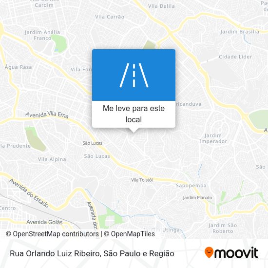Rua Orlando Luiz Ribeiro mapa