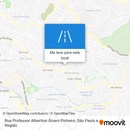Rua Professor Albertino Álvaro Pinheiro mapa