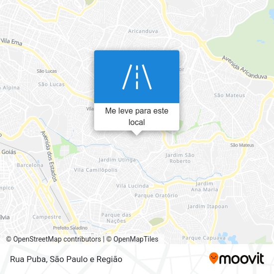 Rua Puba mapa