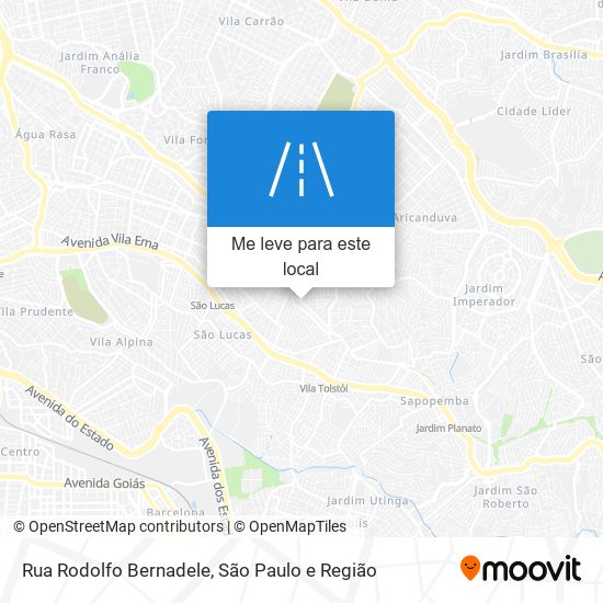 Rua Rodolfo Bernadele mapa