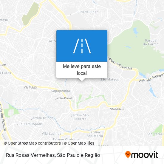 Rua Rosas Vermelhas mapa