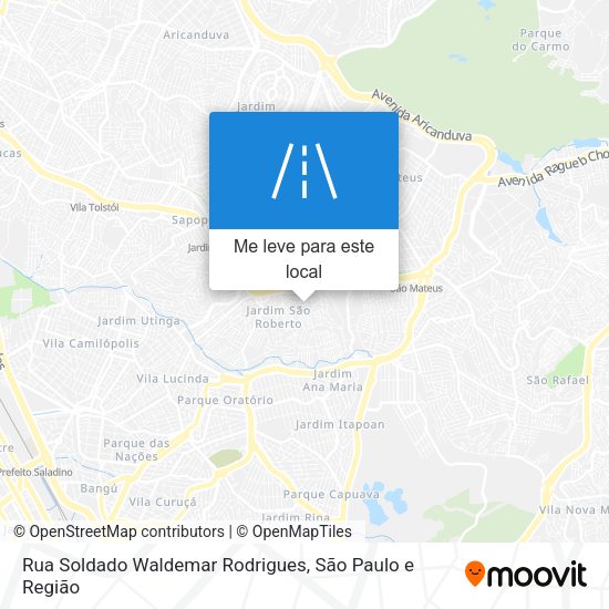 Rua Soldado Waldemar Rodrigues mapa