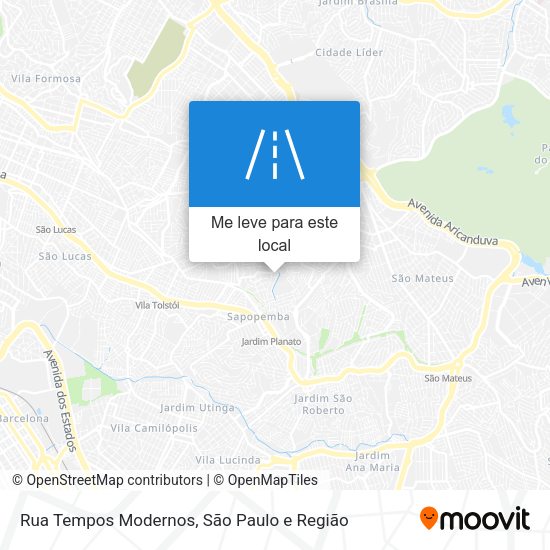 Rua Tempos Modernos mapa