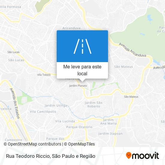 Rua Teodoro Riccio mapa