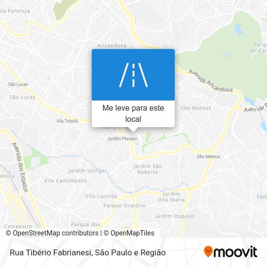 Rua Tibério Fabrianesi mapa