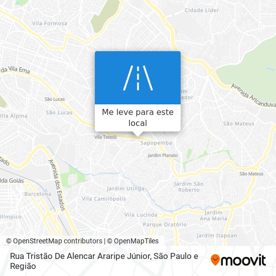 Rua Tristão De Alencar Araripe Júnior mapa