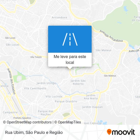 Rua Ubim mapa