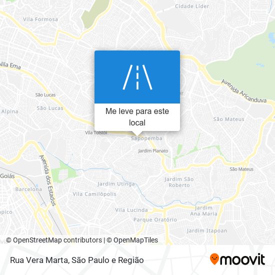 Rua Vera Marta mapa