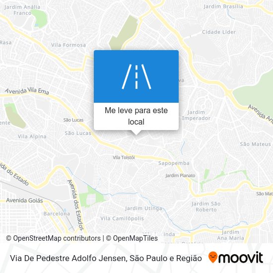 Via De Pedestre Adolfo Jensen mapa