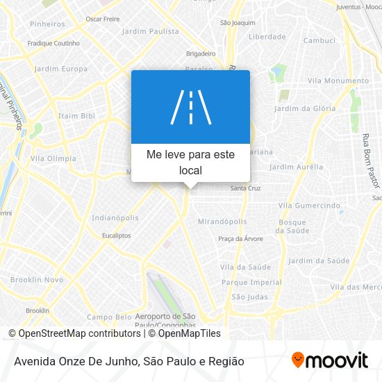 Avenida Onze De Junho mapa