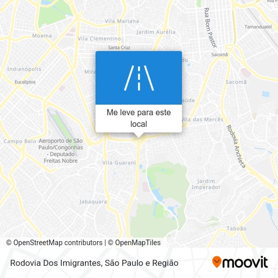 Rodovia Dos Imigrantes mapa