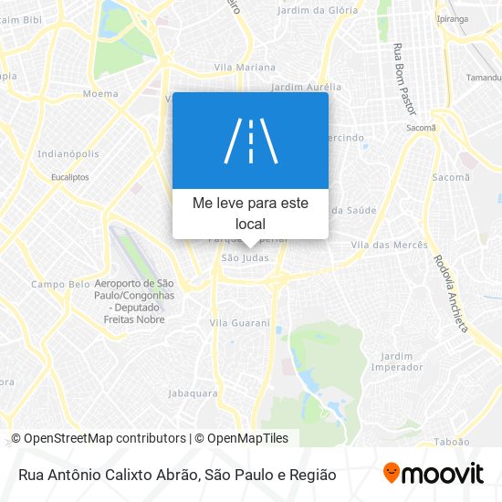 Rua Antônio Calixto Abrão mapa