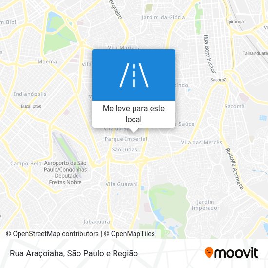 Rua Araçoiaba mapa