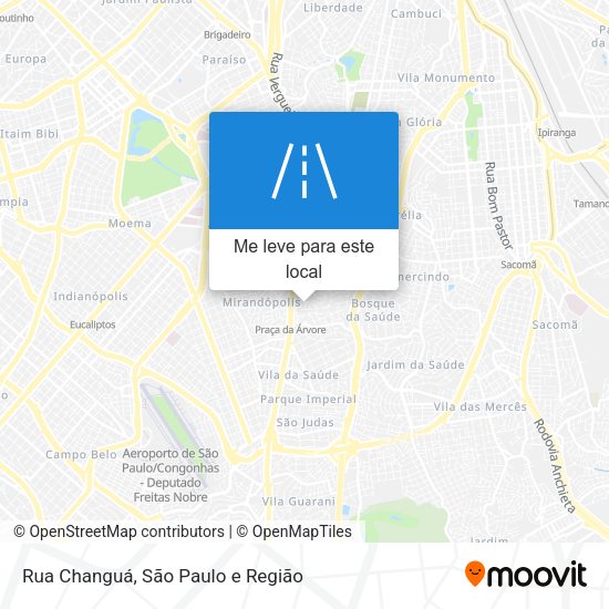 Rua Changuá mapa