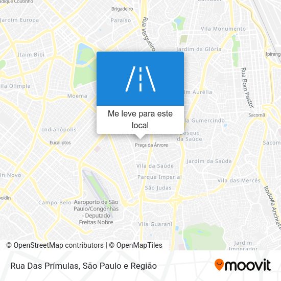 Rua Das Prímulas mapa