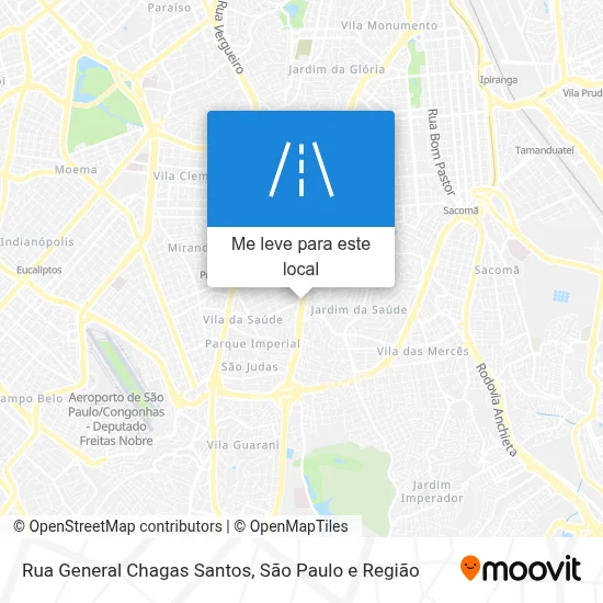 Rua General Chagas Santos mapa