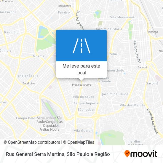Rua General Serra Martins mapa