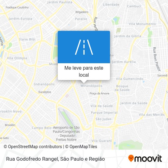 Rua Godofredo Rangel mapa