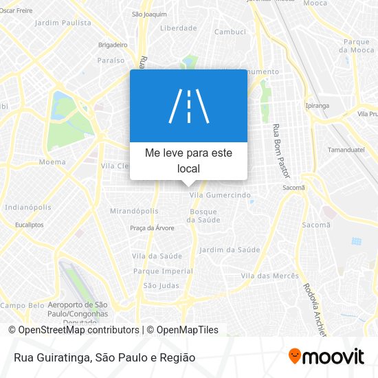 Rua Guiratinga mapa
