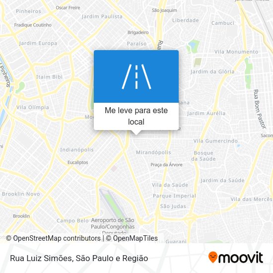 Rua Luiz Simões mapa