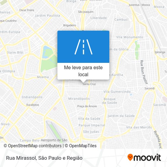 Rua Mirassol mapa