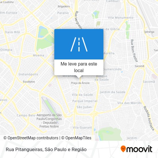 Rua Pitangueiras mapa