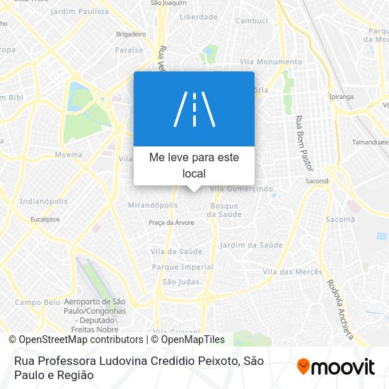 Rua Professora Ludovina Credidio Peixoto mapa