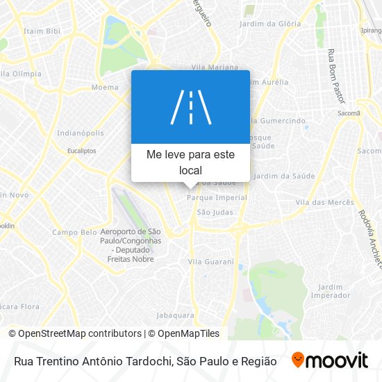 Rua Trentino Antônio Tardochi mapa